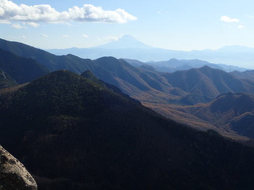 瑞牆山山頂から見る富士山